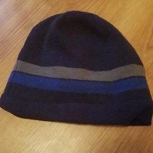 Blue striped beanie